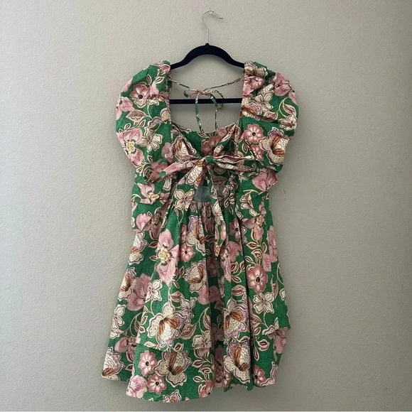 MISA Kate Tie-Back Floral Empire Mini Dress Size XS NWT - Picture 7 of 11